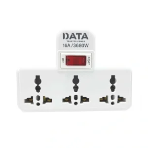 ดาต้า ปลั๊กแปลงไฟ Adapter 3 Way 1 Switch (AD265)