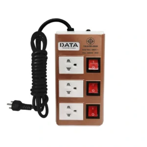 ดาต้า ปลั๊กไฟ 3 Way 3 Switch 3M. รุ่น HMDU3656 M3G สีทองแดง
