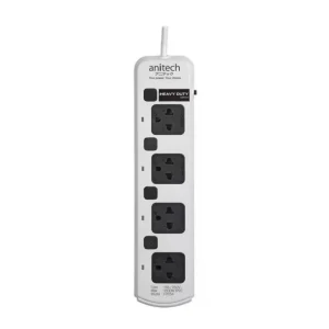 power-supply-0048 Anitech ปลั๊กไฟ 4 ช่อง 4 สวิตต์ รุ่น H7054-WH สายยาว 5 เมตร รับประกันสูงสุด 2 ปี