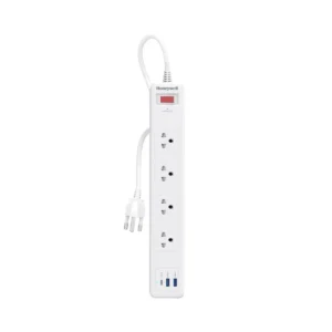 power-supply-0054 Honeywell ปลั๊กรางไฟป้องกันไฟกระชาก 4 ช่อง สายยาว 1.8 เมตร พร้อมช่องเสียบ USB-A และ USB-C รุ่น HC000043