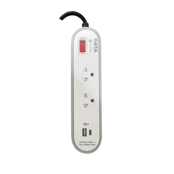 ดาต้า ปลั๊กไฟ Plug 2 Way 1 Switch 2 USB 3M. รุ่น APUC3146