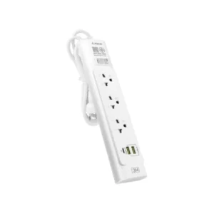 Asaki ปลั๊กไฟ มาตรฐาน มอก. ปลั๊กพ่วง รางปลั๊ก 3 ช่อง 2300W ยาว 3 เมตร รุ่น AK-PL48 - ประกัน 3 ปี 3 เมตร
