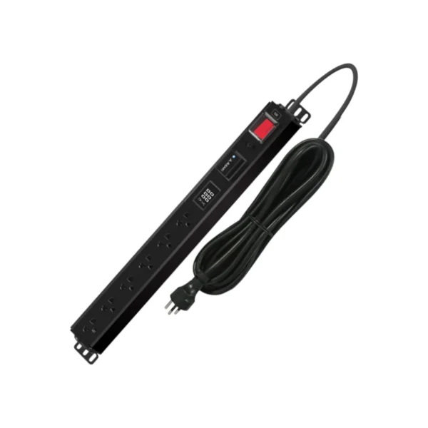 Asaki Power Strip ปลั๊กไฟ PDU กันไฟกระชาก มี มอก กําลังไฟ 3600W ยาว 5m. รุ่น AK-PL53 6R5 รับประกัน 3 ปี สีดํา แถม เม้าส์
