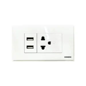 SIEMENS สวิตช์ปลั๊ก ซีรีส์ Relfa 120 Set เต้ารับเดี่ยว+เต้ารับ USB Type A พร้อมฝา 3 ช่อง (สินค้าเป็นแบบแยกชิ้นส่วน)