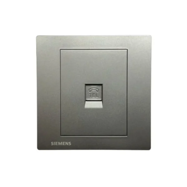 power-supply-0081 SIEMENS Relfa Plus เต้ารับโทรศัพท์ 4 สาย (พร้อมฝา) ขนาด 86 มม. สีเงิน