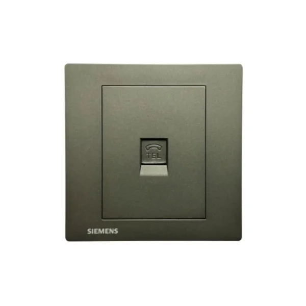 power-supply-0088 SIEMENS Relfa Plus เต้ารับโทรศัพท์ 4 สาย (พร้อมฝา) ขนาด 86 มม. สีเทาดํา