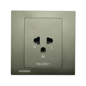 power-supply-0094 SIEMENS Relfa Plus เต้ารับเดี่ยว มีกราวด์ มีม่านนิรภัย (พร้อมฝา) ขนาด 86 มม. สีเทาดํา