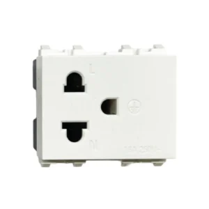 power-supply-0095 SIEMENS DELTA® Relfa เต้ารับขากลมแบน เดี่ยว มีกราวน์ มีม่านนิรภัย สีขาว