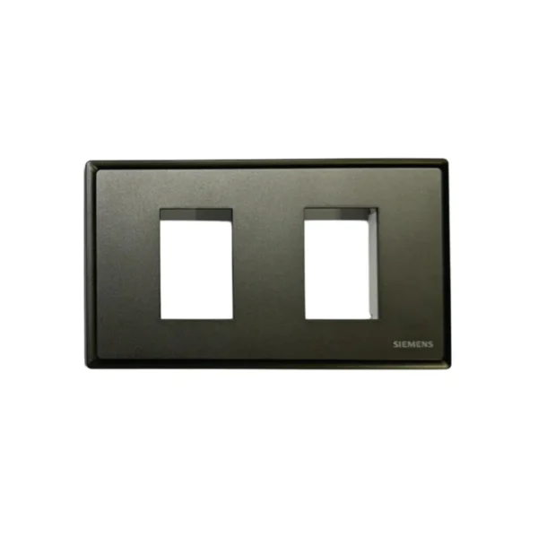 SIEMENS DELTA® Relfa ฝา 2 ช่อง 1 M ขนาด 120 มม. สีเทาเข้ม