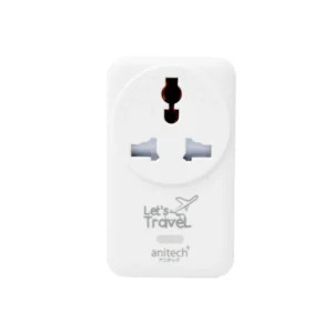 power-supply-0120 Anitech H126UC ปลั๊กแปลงขาแบน กําลังไฟสุงสุด 2200วัตต์ สินค้ารับประกัน 1 ปี