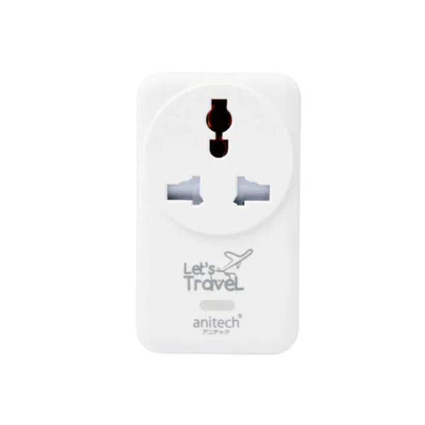 power-supply-0120 Anitech H126UC ปลั๊กแปลงขาแบน กําลังไฟสุงสุด 2200วัตต์ สินค้ารับประกัน 1 ปี