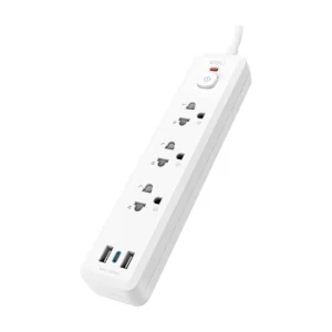 Deli รางปลั๊กไฟ 10A 2300W มี มอก. 3ช่อง 5เมตร 2USB 1typeC 1สวิตซ์ สีขาว รุ่น CT498 1ชิ้น