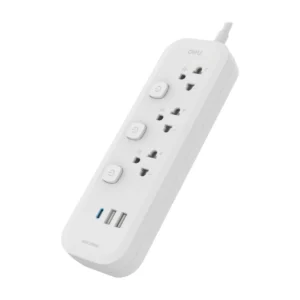 power-supply-0138 Deli รางปลั๊กไฟ กําลังไฟ 2300W 3ช่อง 3เมตร 2USB 1C สีเทา รุ่น CT492 1ชิ้น