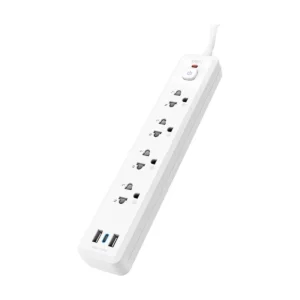 Deli รางปลั๊กไฟ 10A 2300W มี มอก. 4ช่อง 3เมตร 2USB 1typeC 1สวิตซ์ สีขาว รุ่น CT499 1ชิ้น