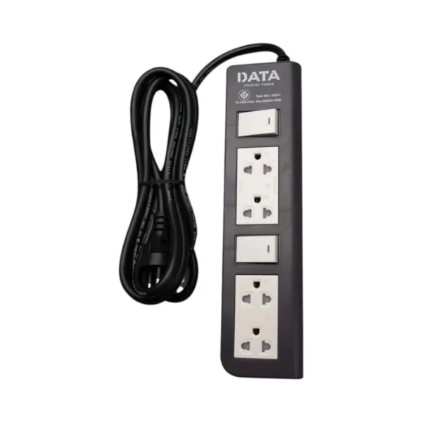 power-supply-0175 DATA ปลั๊กไฟ ดาต้า 3 4 ช่อง 1 2 สวิตช์ สาย 3 5 เมตร รุ่น APDW-Series ปลั๊กพ่วง มอกแท้ กันไฟกระชาก DATA 4224 สาย 3M