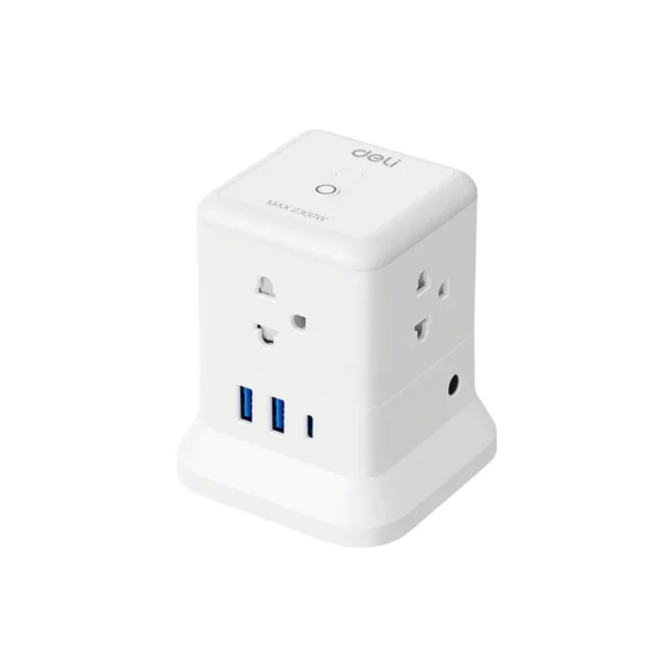 Deli ปลั๊กไฟ 4 ช่อง 3M USB รุ่น ET894(03)
