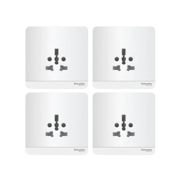 แพ็ค4 | Schneider Electric Socket-Outlet 16A 2P+3P British BS 1363A รุ่น AvatarOn E | E83426TS_WE