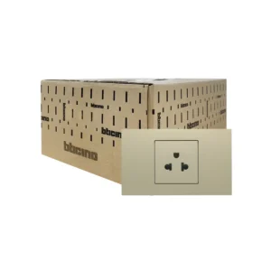 power-supply-0201 แพ็ค 10 | BTicno ชุดเต้ารับเดี่ยว 3ขา Socket 2P+E 16A 250V สีไทเทเนียม Titanium รุ่น Nexy | BTicno