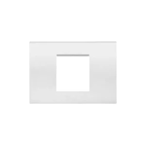 BTicino Square Cover Plate Centred ขนาด 2 ช่อง สีขาว รุ่น Living Light | LNA4819BI