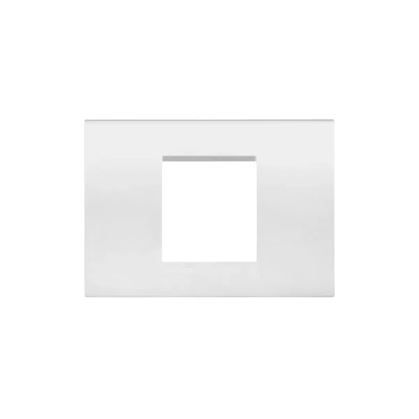 BTicino Square Cover Plate Centred ขนาด 2 ช่อง สีขาว รุ่น Living Light | LNA4819BI