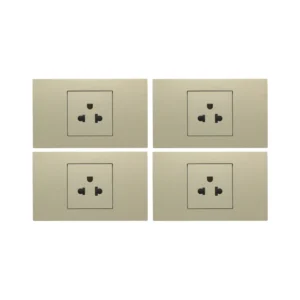 power-supply-0224 แพ็ค4 | BTicno ชุดเต้ารับเดี่ยว 3 ขา Socket 2P+E 16A 250V สีไทเทเนียม รุ่น Nexy