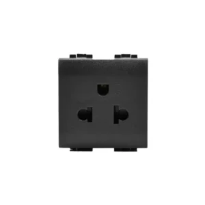BTicino Socket Universal 2P+E 16A 127/250Vac สีดํา รุ่น Living Light | L4126