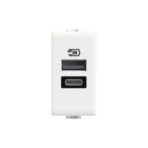 power-supply-0242 BTicino เต้ารับ USB charger with 2 Type A and C Ports 15W สีขาว รุ่น Matix | AM4191AC