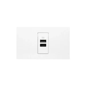 BTicino ชุดเต้ารับ USB Type A+Type C ขนาด 1 ช่อง สีขาว White 15 W. รุ่น Nexy