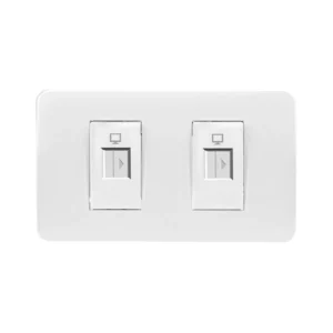 Schneider Electric ชุดเต้ารับคอมพิวเตอร์ CAT5E 2 ช่อง สีขาว รุ่น Concept | Ucanbuys