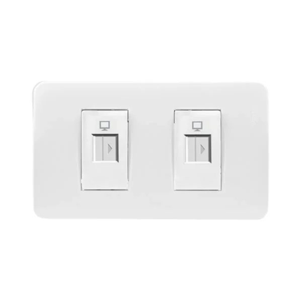 power-supply-0259 Schneider Electric ชุดเต้ารับคอมพิวเตอร์ CAT5E 2 ช่อง สีขาว รุ่น Concept | Ucanbuys