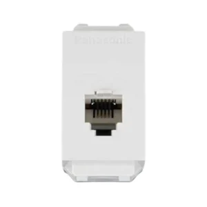 power-supply-0261 PANASONIC เต้ารับโทรศัพท์ PANASONIC 6P/4C รหัส WEG2164 สีขาว มีความปลอดภัยในการใช้งาน