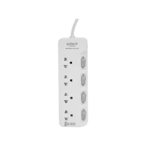 power-supply-0273 Anitech 4 ช่อง 4 สวิตช์ รุ่น H3634-WH สายไฟคุณภาพยาว 3 เมตร กําลังไฟ 2200W