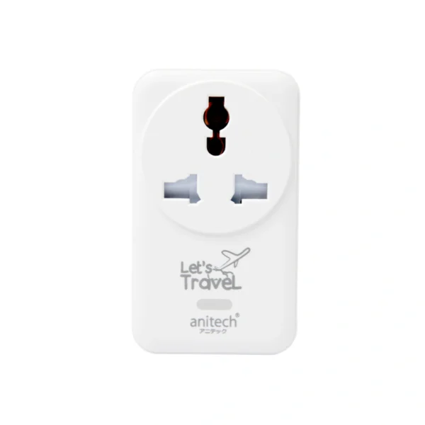 power-supply-0274 Anitech ปลั๊กแปลงขาแบน รุ่น H126UC กําลังไฟสุงสุด 2200วัตต์ สินค้ารับประกัน 1 ปี
