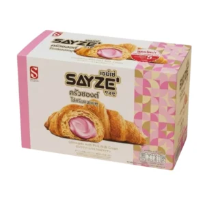 ready-to-eat-0149 SAYZE' ครัวซองต์ ครีมนมชมพู น้ําหนัก 35 กรัม ต่อชิ้น 12 ชิ้น