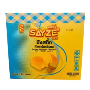 ready-to-eat-0158 SAYZE' ปังสติ๊กสอดไส้ คัสตาร์ดครีมนม น้ําหนัก 40 กรัม ต่อชิ้น ยกลัง 12 แพ็ค 144 ชิ้น