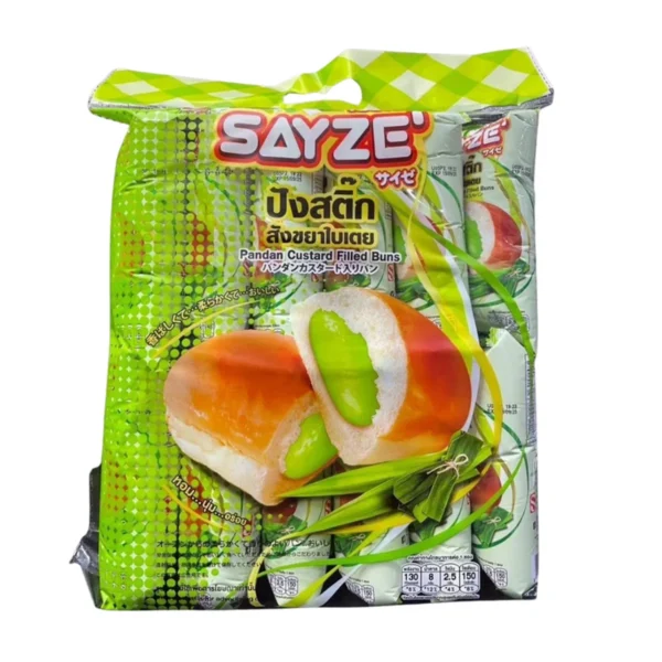 ready-to-eat-0161 SAYZE' ปังสติ๊กสอดไส้ สังขยาใบเตย น้ําหนัก 40 กรัม ต่อชิ้น 12 ชิ้น