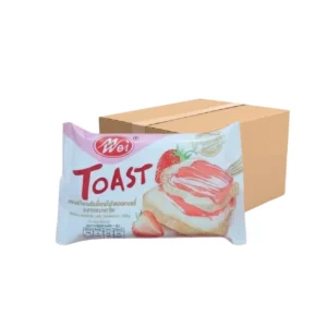 ขนมปังแซนด์วิชพรีเมี่ยมไส้สตรอเบอรรี่ (ตราเหม่ยเว่ย)น้ําหนัก30 กรัม 1x 12ชิ้น