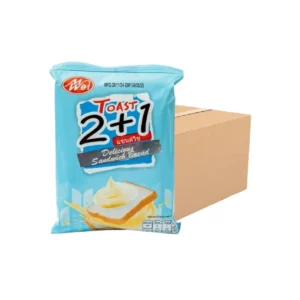 ขนมปังแซนด์วิชสอดไส้ รสนม (ตราเหม่ยเว่ย)น้ําหนัก40 กรัม 1x 12ชิ้น