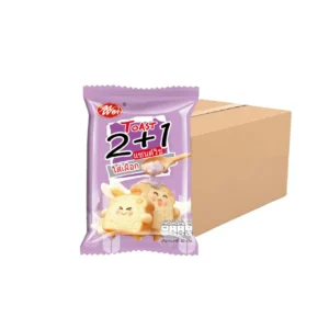 ขนมปังแซนด์วิชสอดไส้ รสเผือก(ตราเหม่ยเว่ย)รุ่นกล่อง น้ําหนัก40 กรัม 1x 12ชิ้น