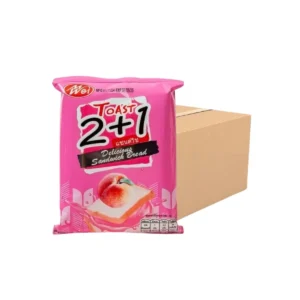 ขนมปังแซนด์วิชสอดไส้รสพีช  (ตราเหม่ยเว่ย) น้ําหนัก40 กรัม 1x 12ชิ้น