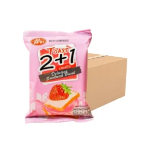 ขนมปังแซนด์วิชสอดไส้รสสตรอเบอรรี่  (ตราเหม่ยเว่ย) น้ําหนัก40 กรัม 1x 12ชิ้น