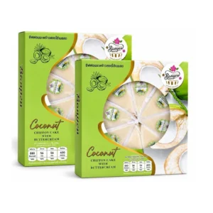 ready-to-eat-0212 เค้กหนองพงนก (เซ็ตคู่) ชิฟฟอนมะพร้าวสอดไส้เนยสด 8 ชิ้น 230 กรัม