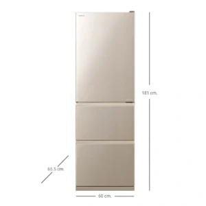 refrigerator-0093 Hitachi ฮิตาชิ ตู้เย็นมัลติดอร์ Solfege รุ่น R-S38KPTH CNXZ 13 คิว 369 ลิตร สีแชมเปญ