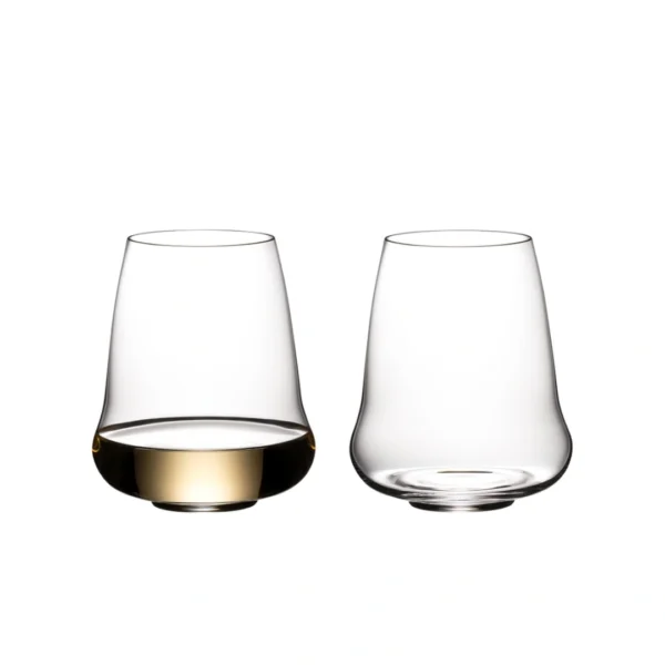riedel-012 รีเดล แก้วไวน์ขาว เชมเปญ SL Stemless Wings Riesling Sauvignon Champagne Glass x 2