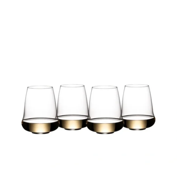 riedel-062 รีเดล แก้วไวน์ขาว แชมเปญ SL Stemless Wings Riesling Sauvignon Champagne Glass x 4