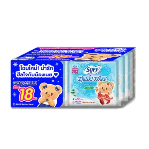 โซฟี คูลลิ่งเฟรช สลิม ผ้าอนามัยแบบมีปีก 23 ซม. 4 ชิ้น x 6