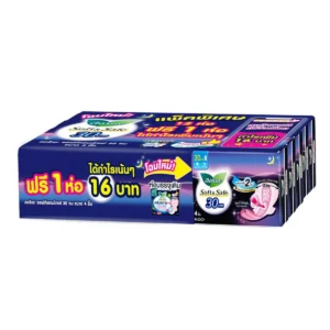 sanitary-pad-0003 ลอรีเอะ ซอฟท์แอนด์เซฟ ไนท์ ผ้าอนามัยแบบมีปีก 30 ซม. สําหรับกลางคืน 4 ชิ้น x 12+1