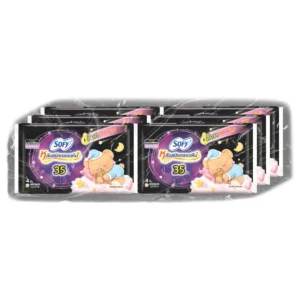 sanitary-pad-0004 โซฟี แบบกระชับ ผ้าอนามัยแบบกลางคืน 35 ซม. 4 ชิ้น x 6