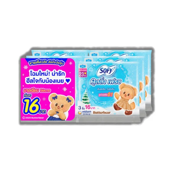 โซฟี คูลลิ่งเฟรช 0.1 ปีก 23 ซม. 3 ชิ้น x 6