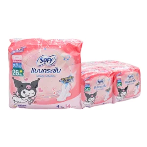 sanitary-pad-0029 โซฟี แบบกระชับ สลิม ผ้าอนามัย แบบปีก 26 ซม. 4 ชิ้น x 6
